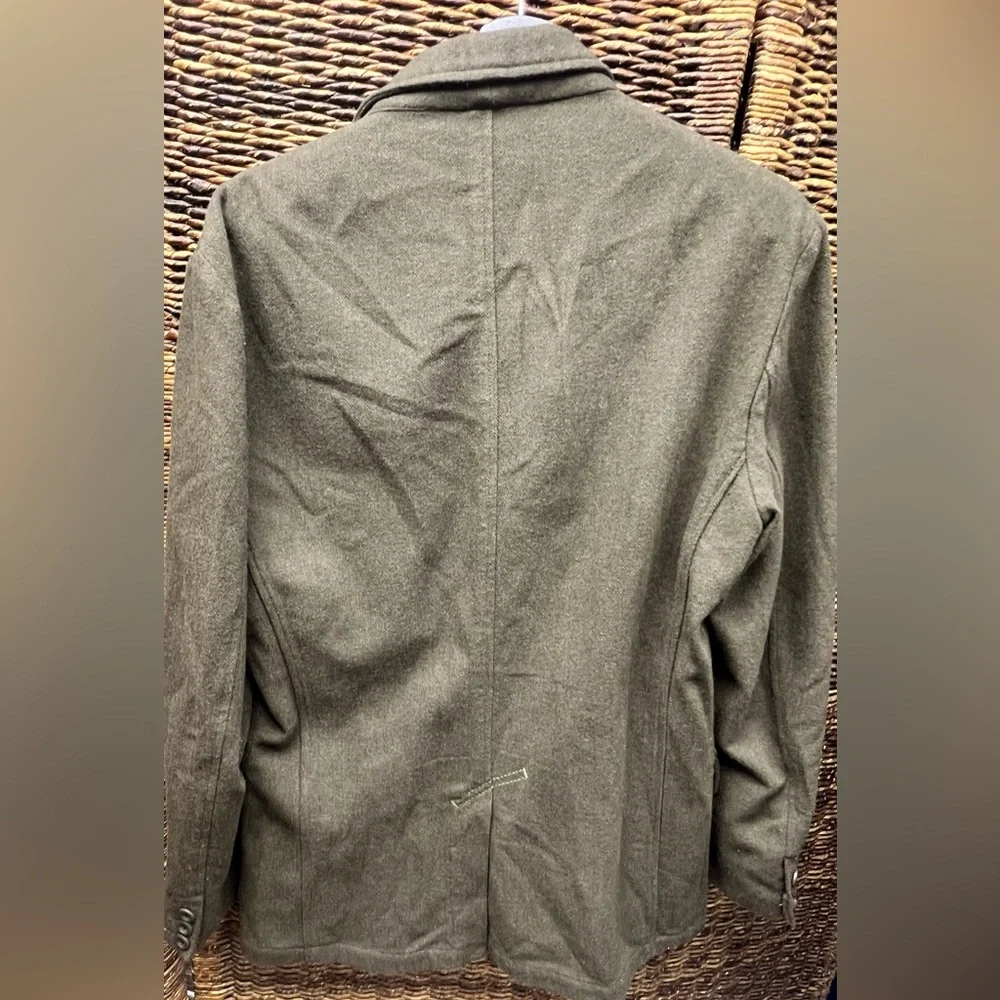 GAS Collection-GAS Jeans Olive Green Textured Jacket,‎ Men’s Large
